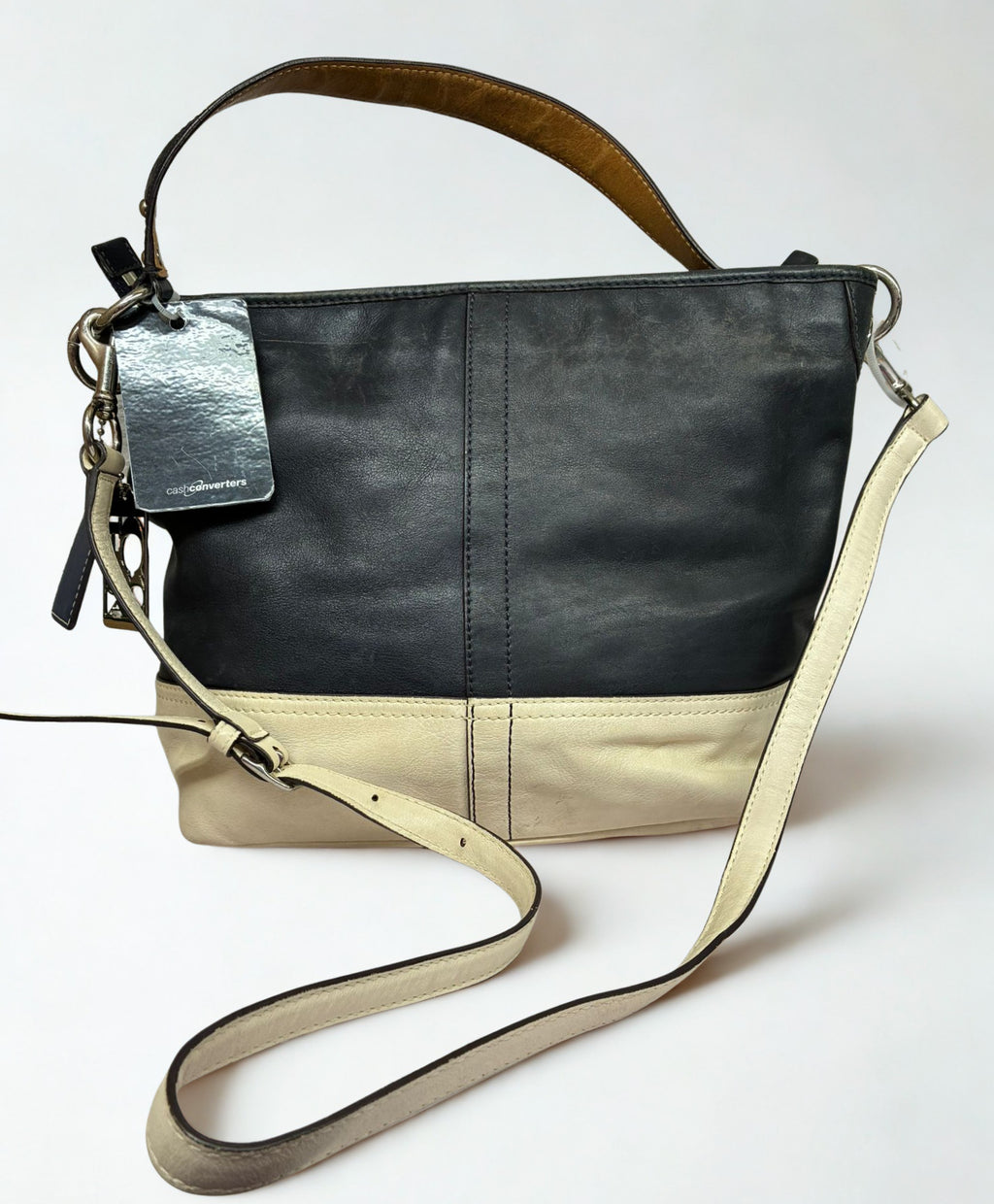 Coach Hamptons Weekend Leather Shoulder Bag 19393