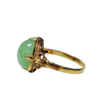 Chinese Green Jade Cabochon Ring 4.8GM