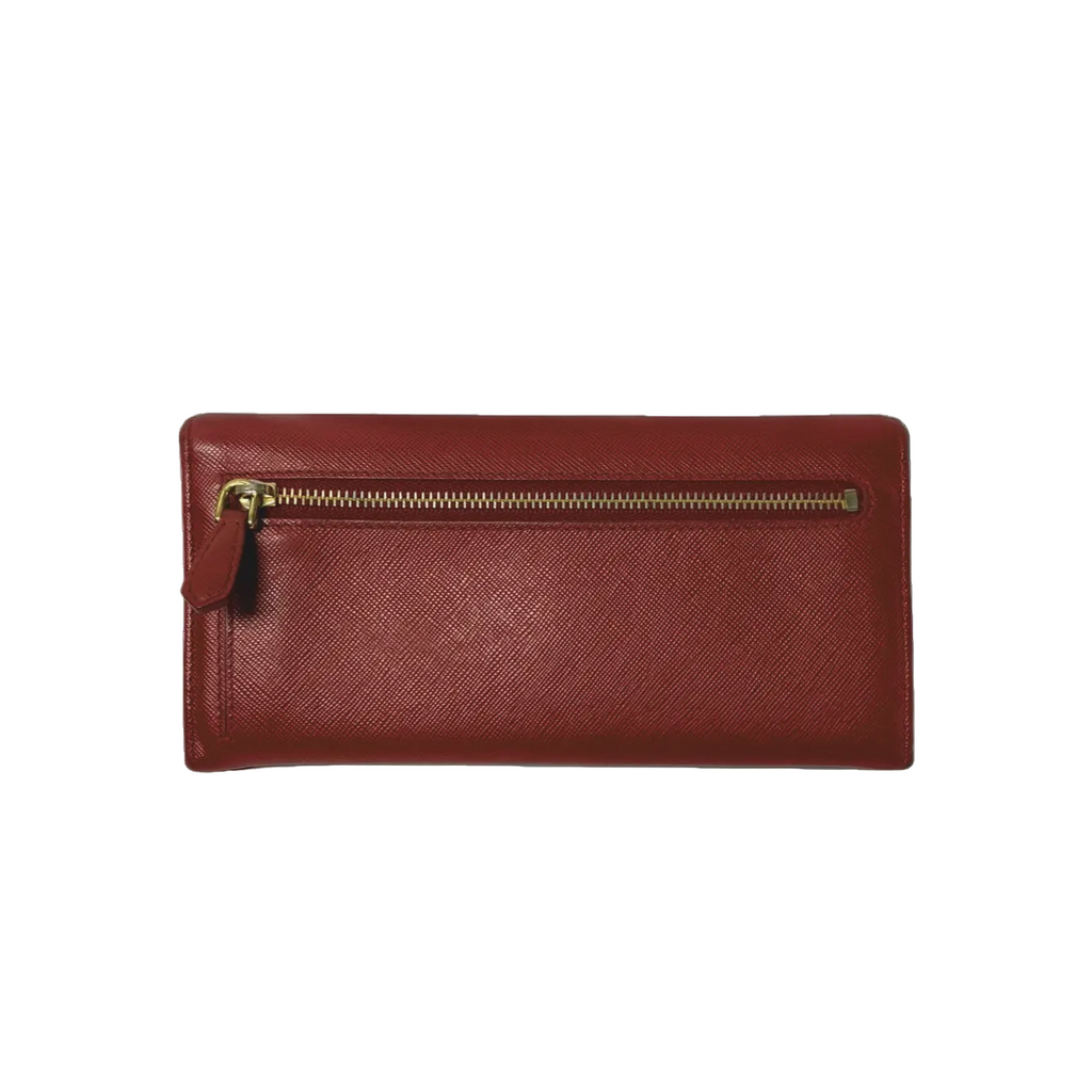 Prada 1MH132 Saffiano Leather Continental Flap Long Wallet