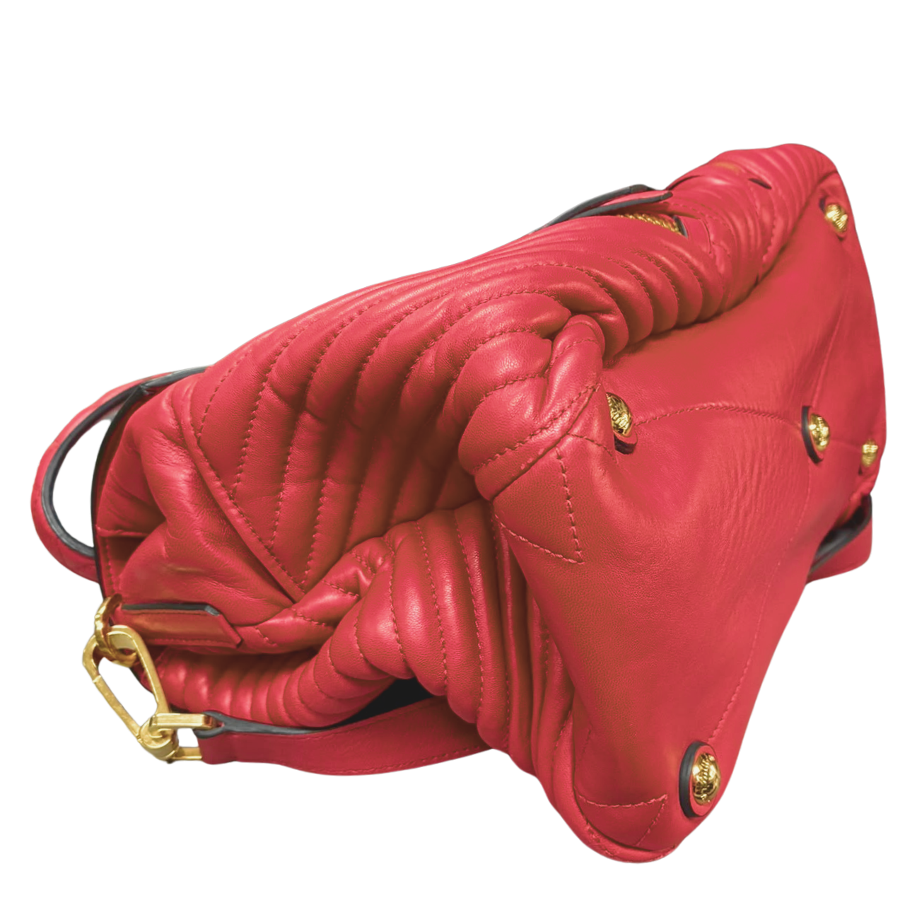 MIU MIU Quilted Nappa Leather Biker Tote