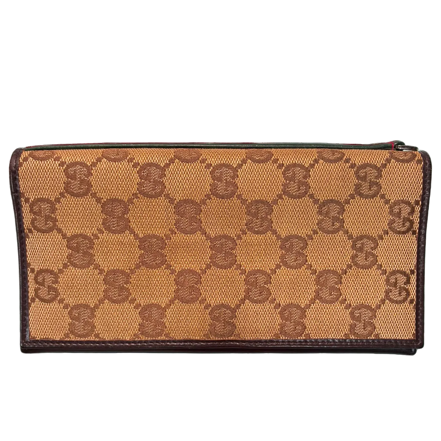 Gucci Brown GG Monogram Canvas Long Wallet Main image
