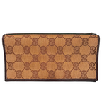 Gucci Brown GG Monogram Canvas Long Wallet