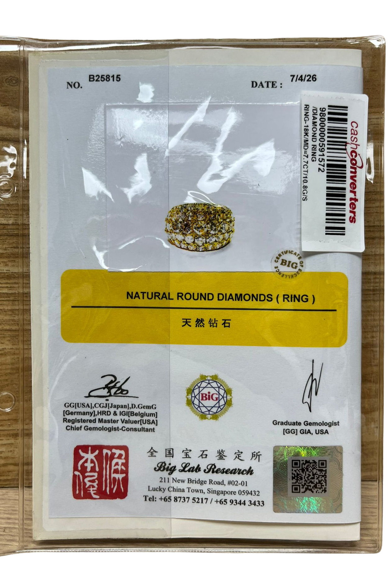 18K Yellow Gold Natural Round Diamond Ring 10.8G Size 13.5