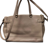 Lauren Ralph Lauren Darwin Tumbled Leather Satchel Taupe