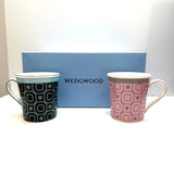 Wedgwood, Bone China Palladio Blue & Pink Mug, Set of 2