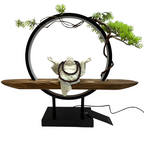 Laughing Buddha With LED Ring (Adjustable Light)