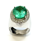 750WG Emerald & Diamond Ring