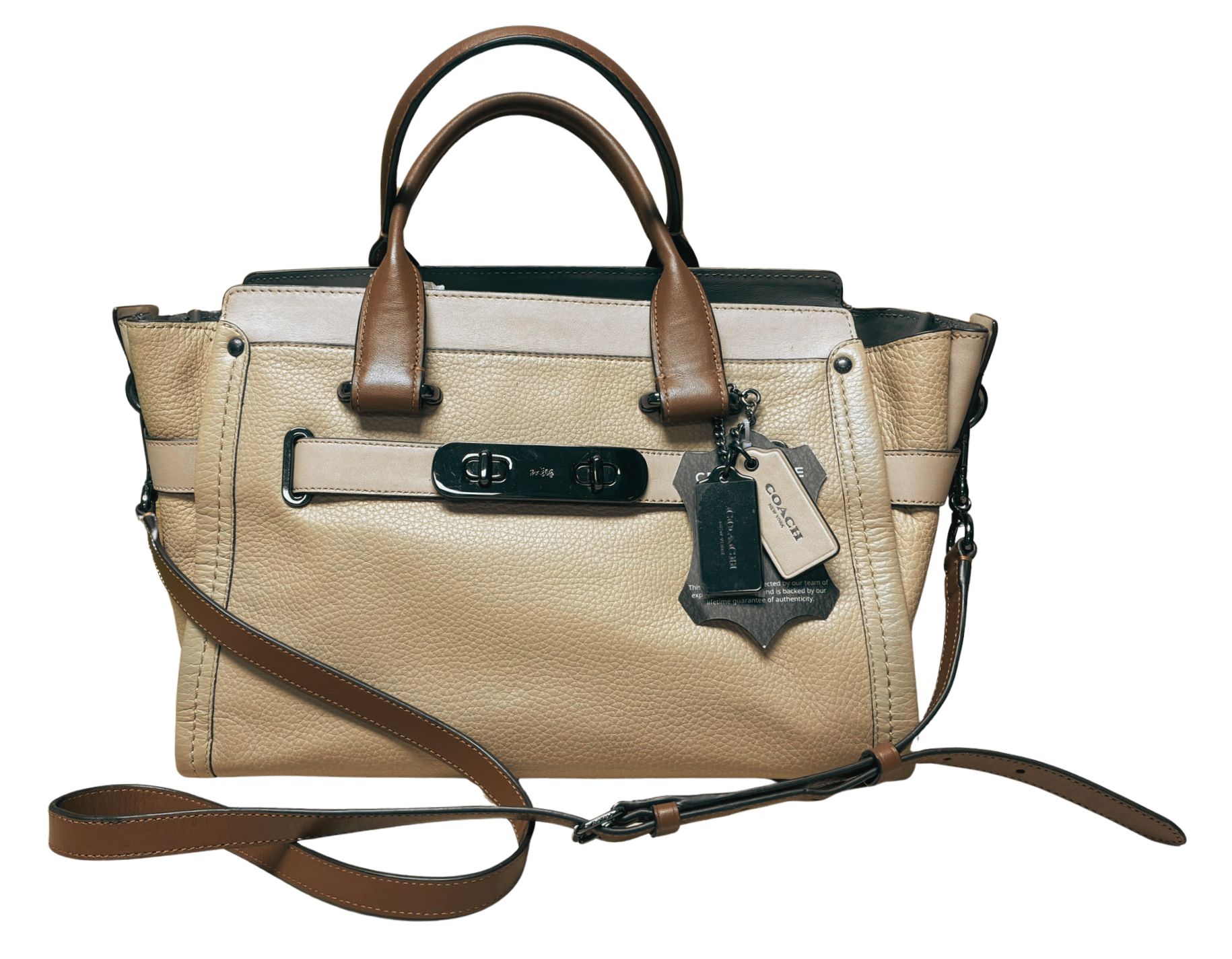 Coach 34816 Swagger 27 Colorblock Pebbled Leather
