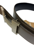 Hermes Constance Reversible Belt Etoupe Epsom Leather Brushed Palladium Hardware
