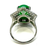 PT900 Jadeite & Diamond Ring