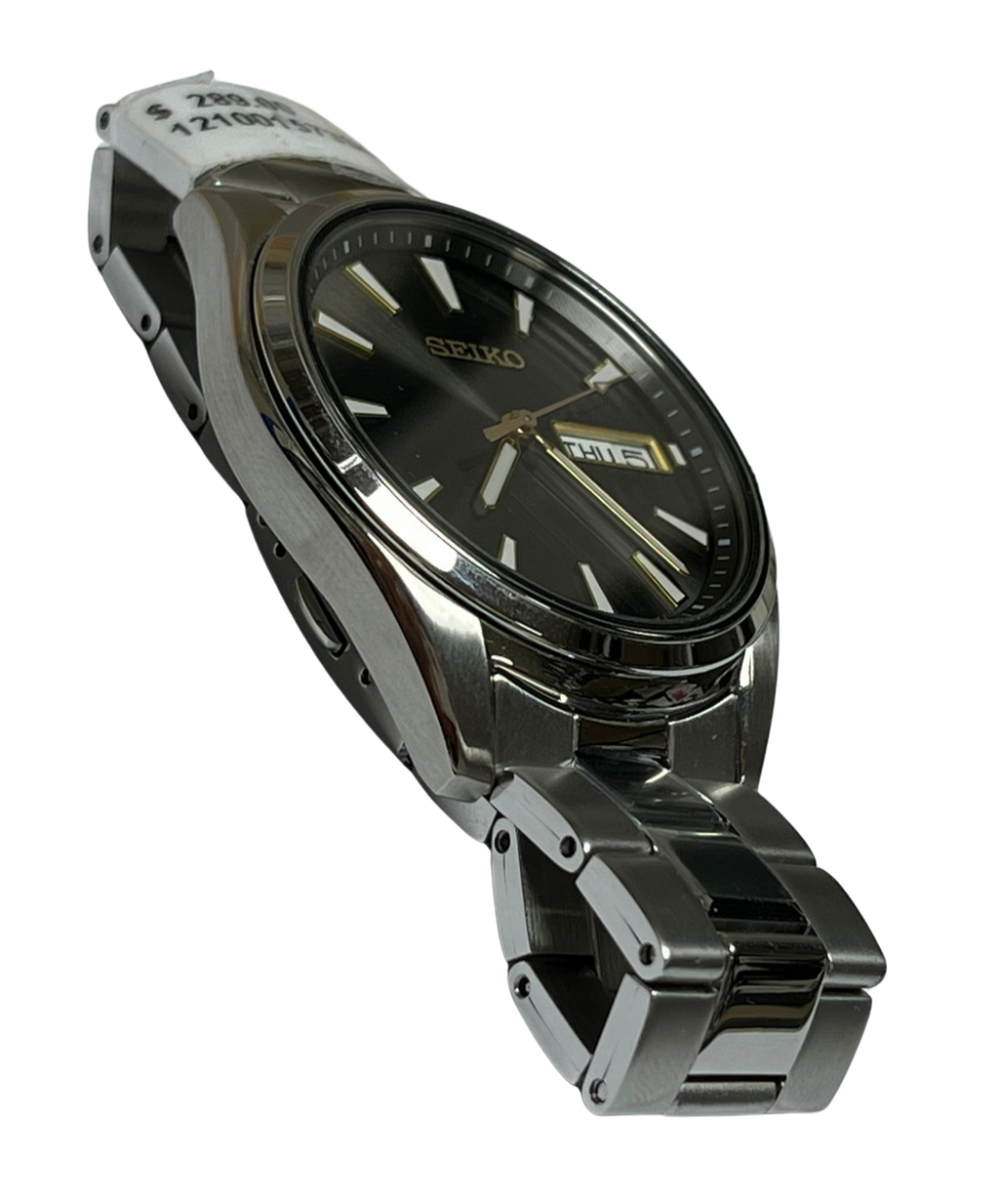 Seiko Mens Essential Stainless Steel Watch Gray Dial SUR343P1