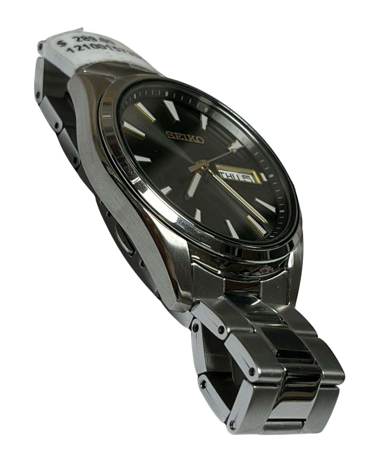 Seiko Mens Essential Stainless Steel Watch Gray Dial SUR343P1