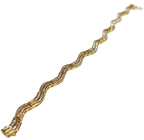 750YG Baguette Cut Diamond Bracelet 11.1GM