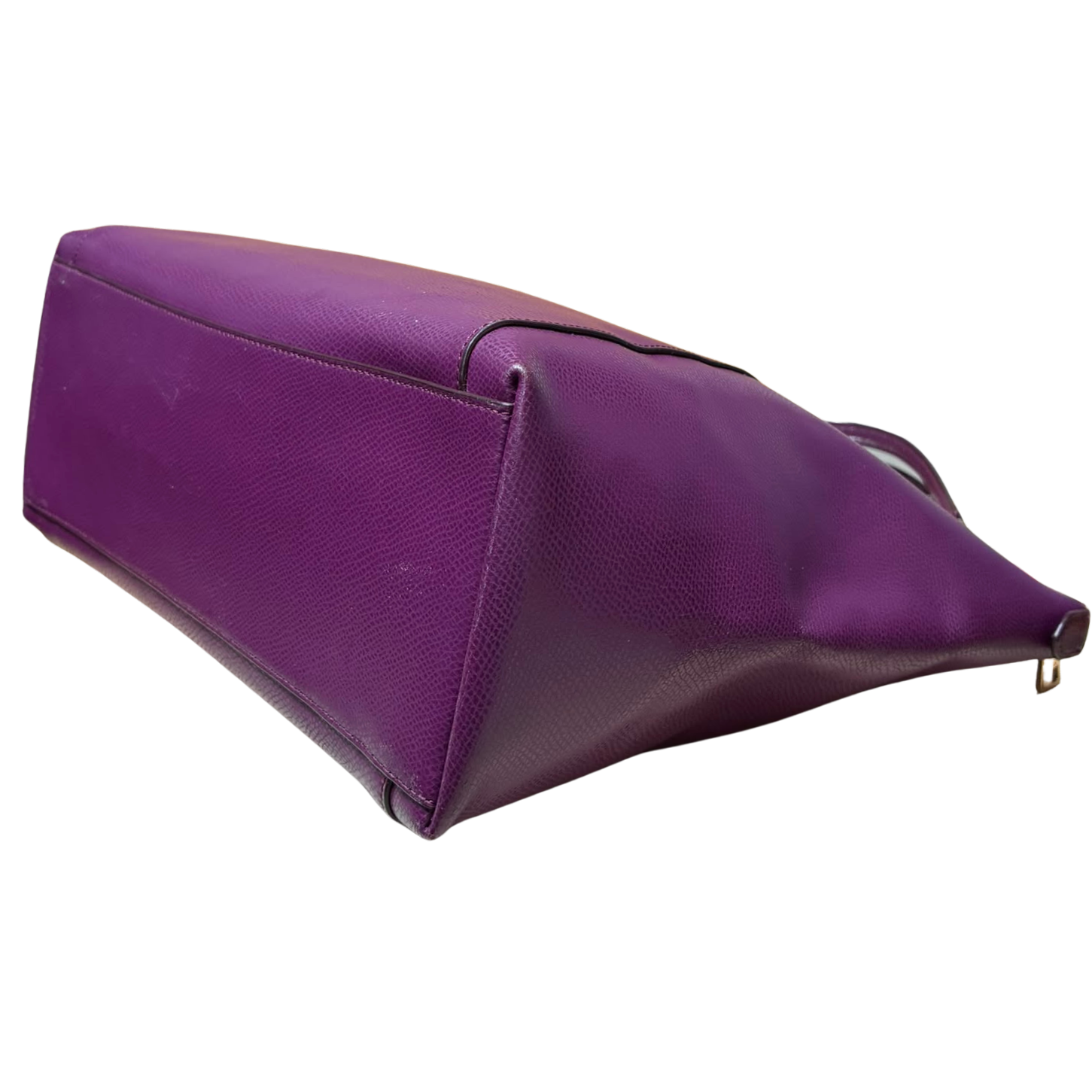 Coach Ava Chain Tote Dark Berry Or Plum Pebble Leather