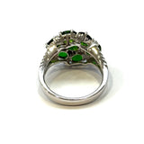 750WG Green Tourmaline & Diamond Ring