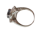 PT850 1.87CT Black Opal WIth 1.02CT Diamond Cocktail Ring 9.6G