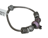 Pandora Heart And Snake Chain Bracelet With 8 Charms 36.5G Silver