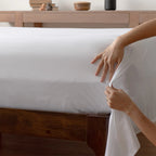 Weavve Home Lyocell Flat Sheet Queen Size Cloud White