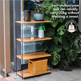 HOUZE RALF 4 TIER SLIM RACK 600MM DY 8194 OAK6