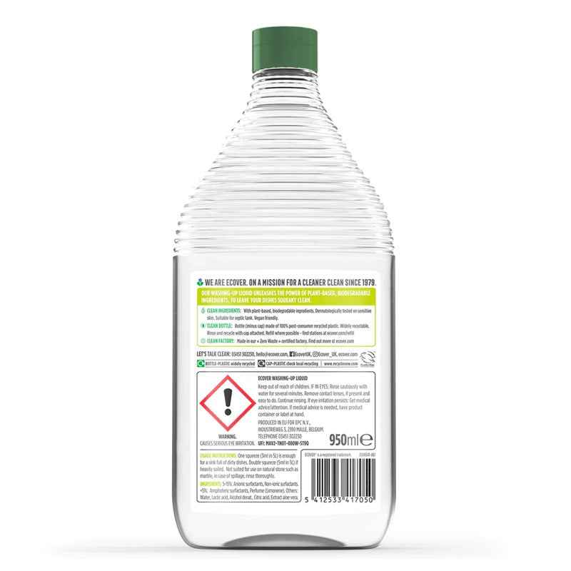 ECOVER LEMON & ALOE VERA DISH WASHING LIQUID-450ML