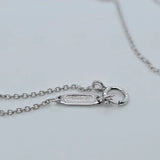 Tiffany & Co. 0.21ct Natural Round Diamond Pt950 Solitaire Pendant Necklace