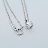 Tiffany & Co. 0.21ct Natural Round Diamond Pt950 Solitaire Pendant Necklace