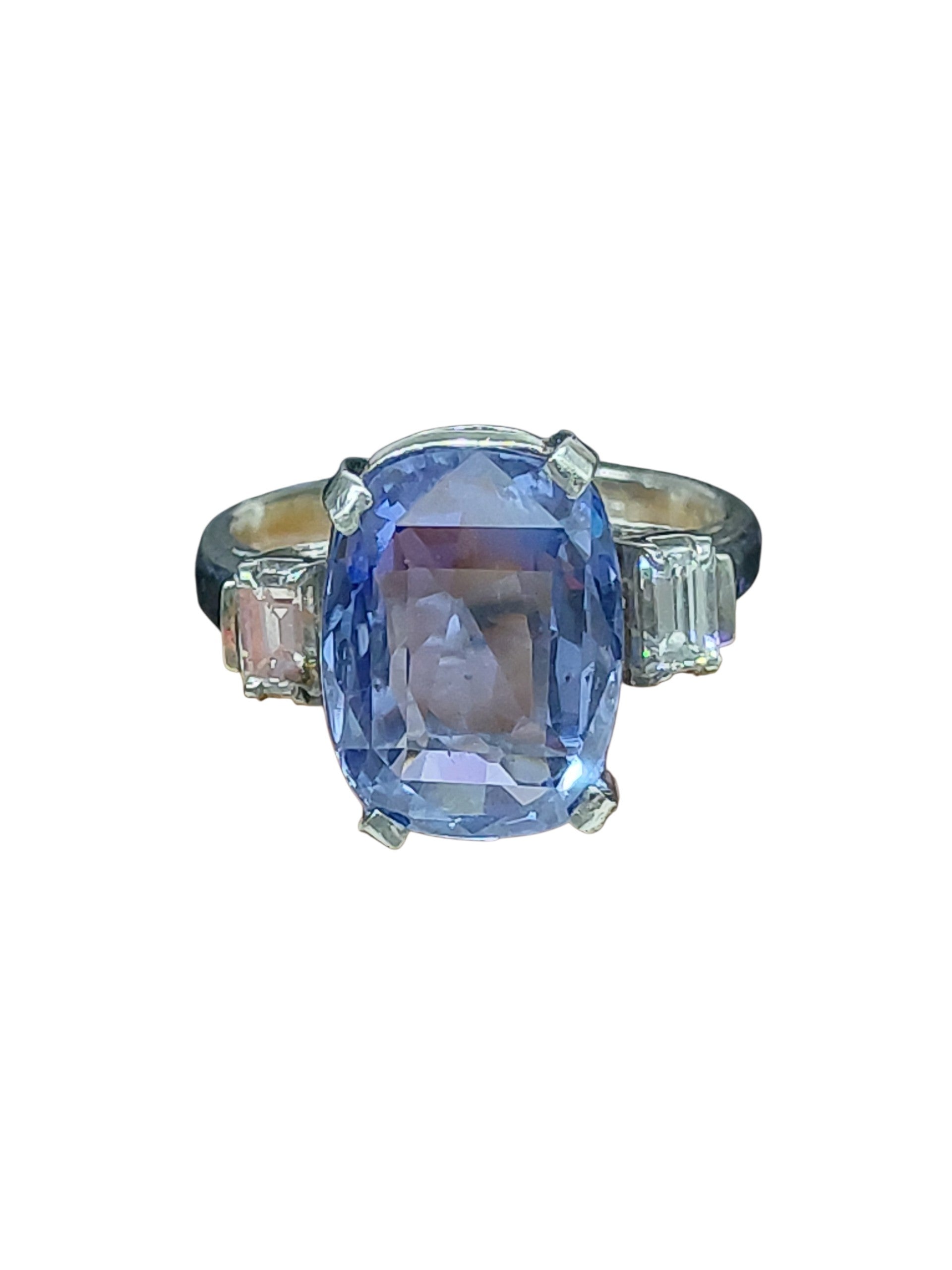 Blue Sapphire & Diamond Ring Main image