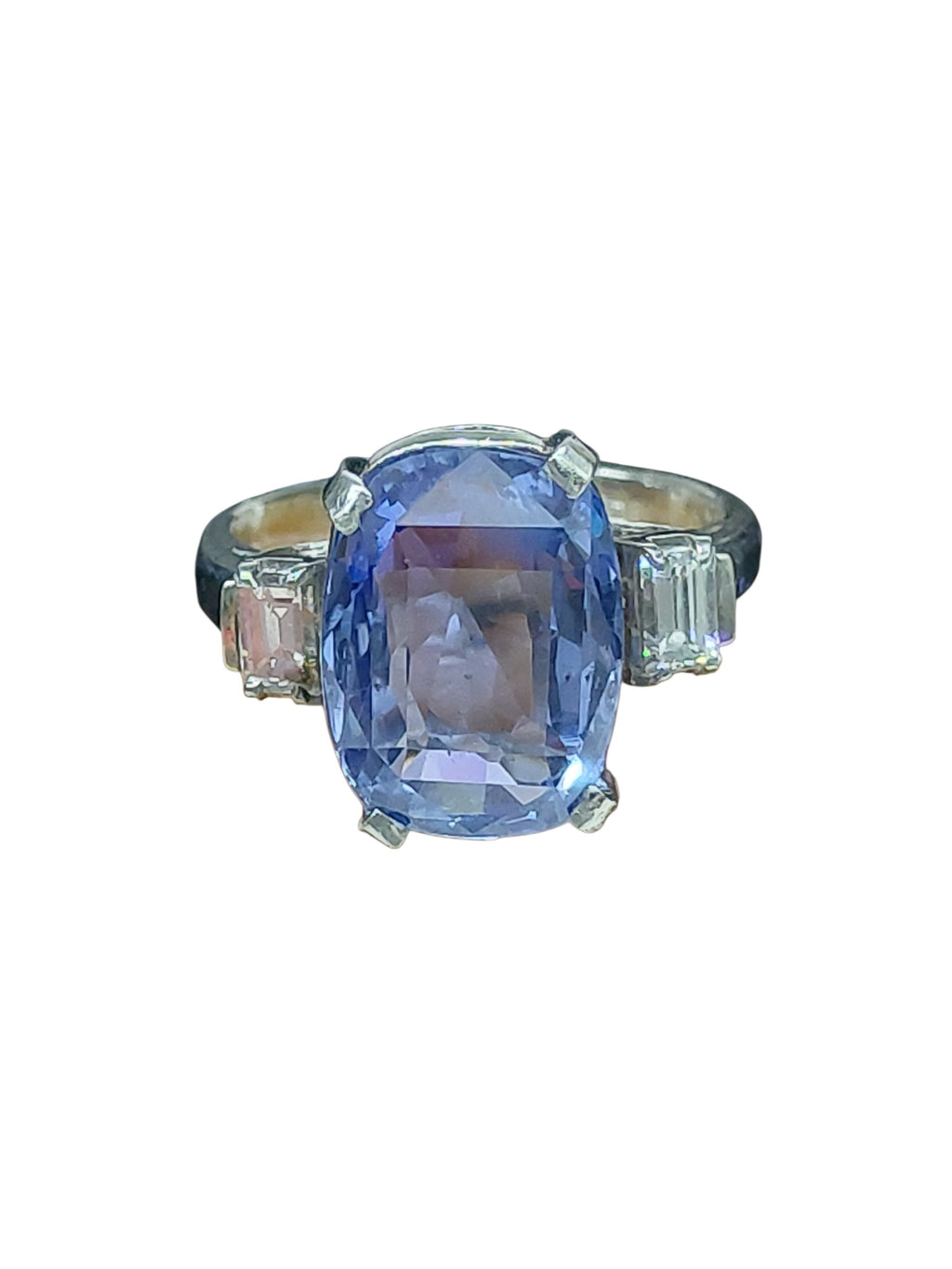 Blue Sapphire & Diamond Ring