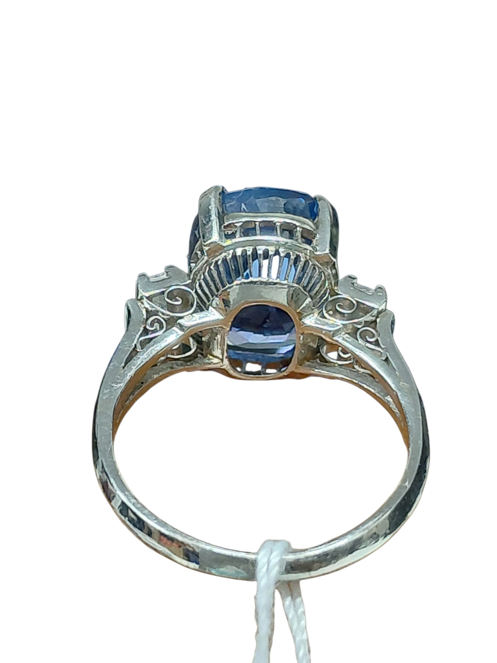 Blue Sapphire & Diamond Ring
