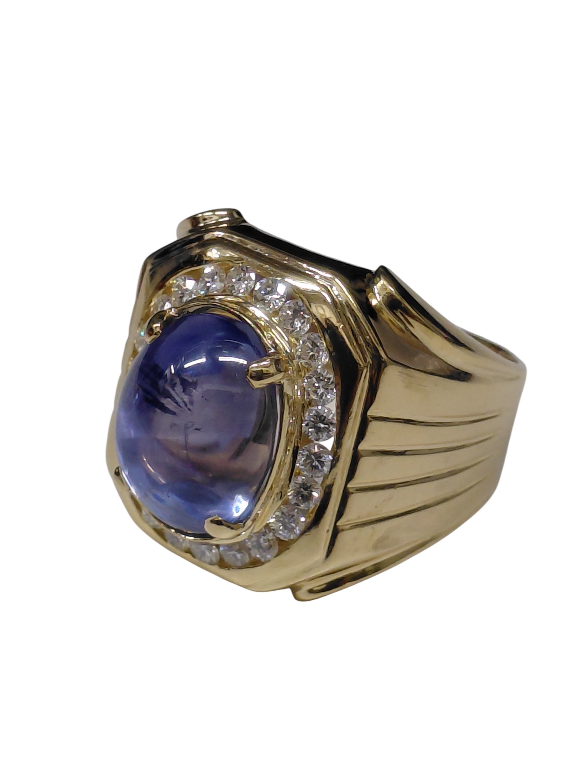 Blue Star Sapphire Diamond Ring Secondary image