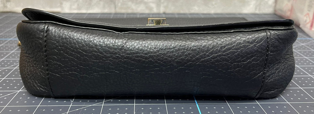 Tory Burch Britten Small Adjustable Shoulder Bag Black Pebbled Leather