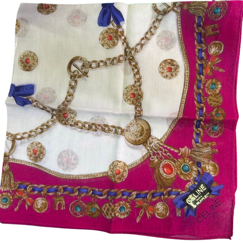 Celine Handkerchief Baroque Inspired Chains Tassels And Ribbons