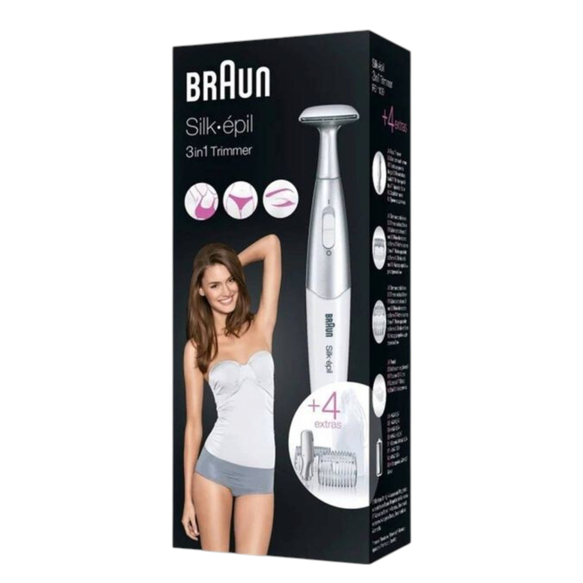 Braun Silk Epilator FG 1100 Trimmer Bikini Face Eye Brow Hair Removal Electric Shaver Styler for Women White