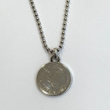 Gucci 925 Silver Crest Coin Necklace (Made In Italy)