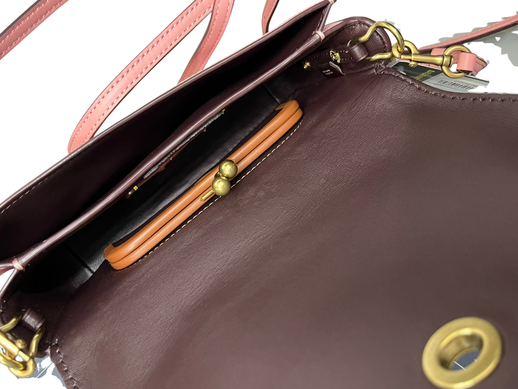 Coach Glovetan Dinky Crossbody Leather Bag Pink