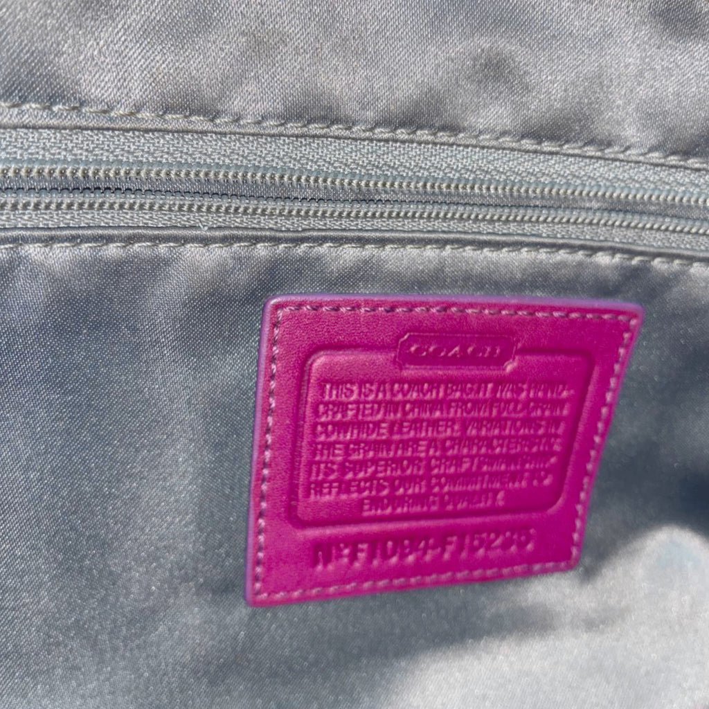 Coach F15235 Violet Purple Studded Leather Shoulder Bag