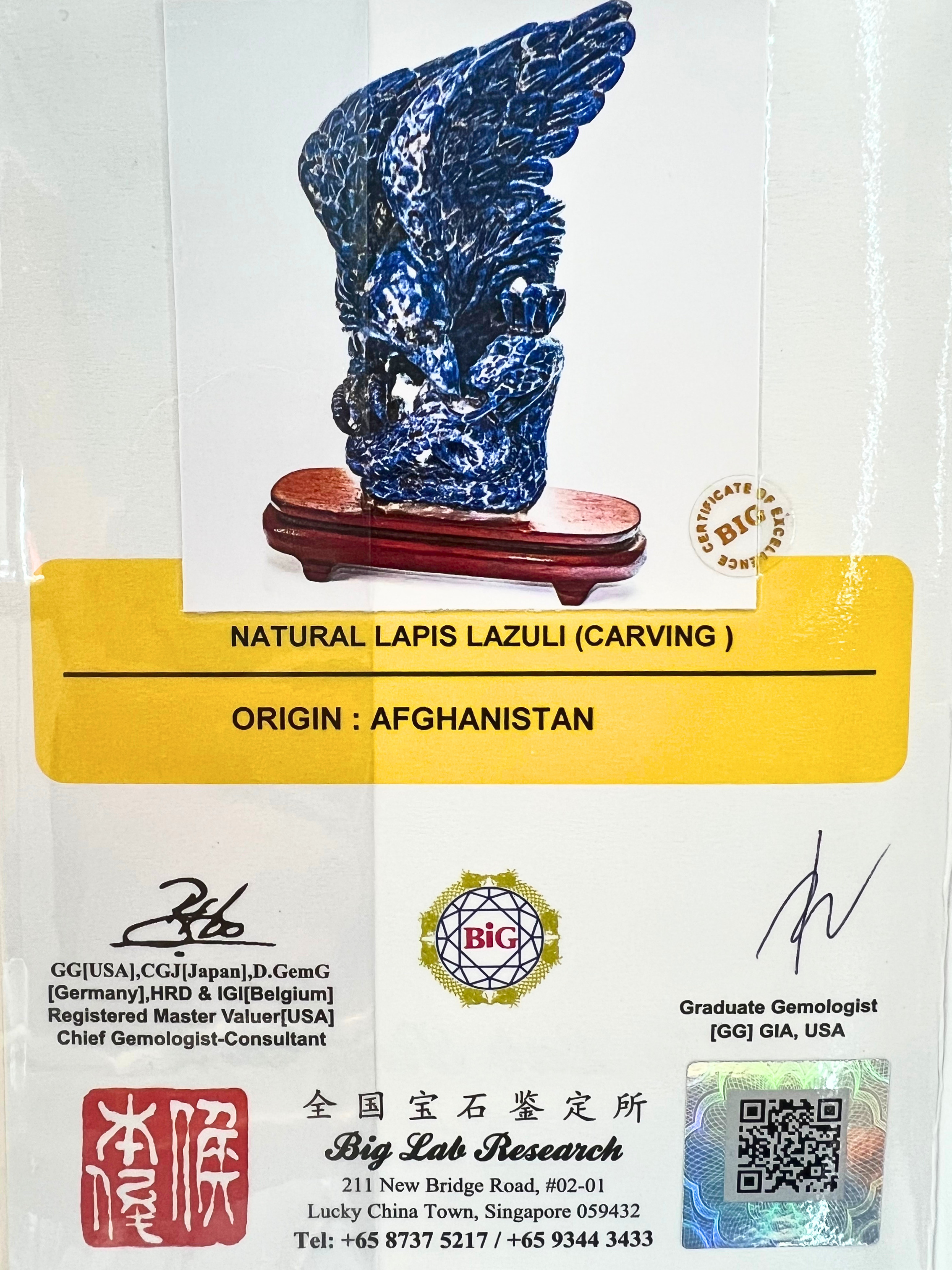 Natural Tanzanite Carving Display
