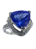 Natural Tanzanite Diamond Ring 3 Carat