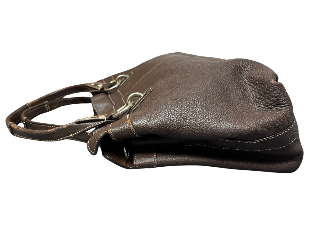 Coach Penelope Tote Bag Brown Pebbled Leather