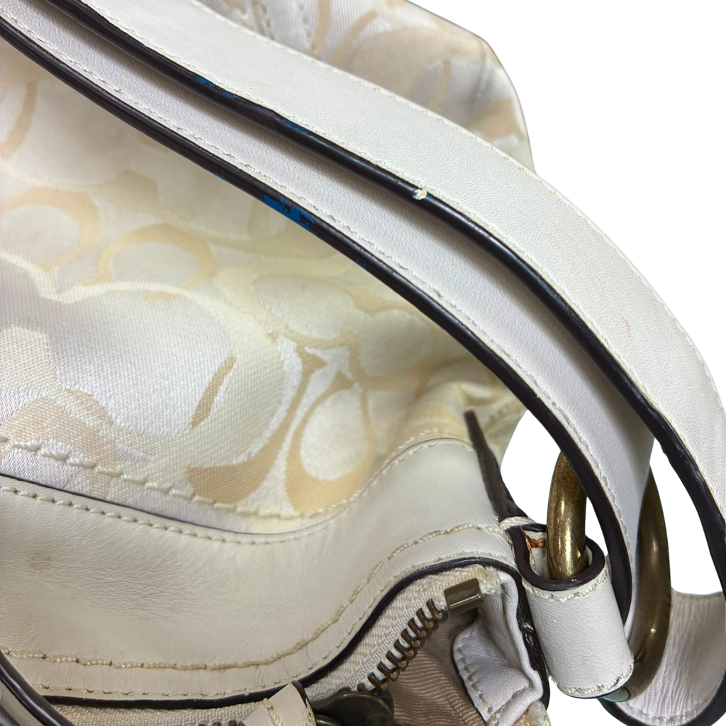 Coach F10379 Signature C Canvas And Leather Shoulder Bag