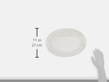 Moderne Porcelain 14" x 10" Oval Platter, White, 3 Piece Set