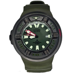 Citizen BJ8057-09X Promaster Diver Ecozilla Eco-Drive Green Dial Green Polyurethane Watch, 48mm
