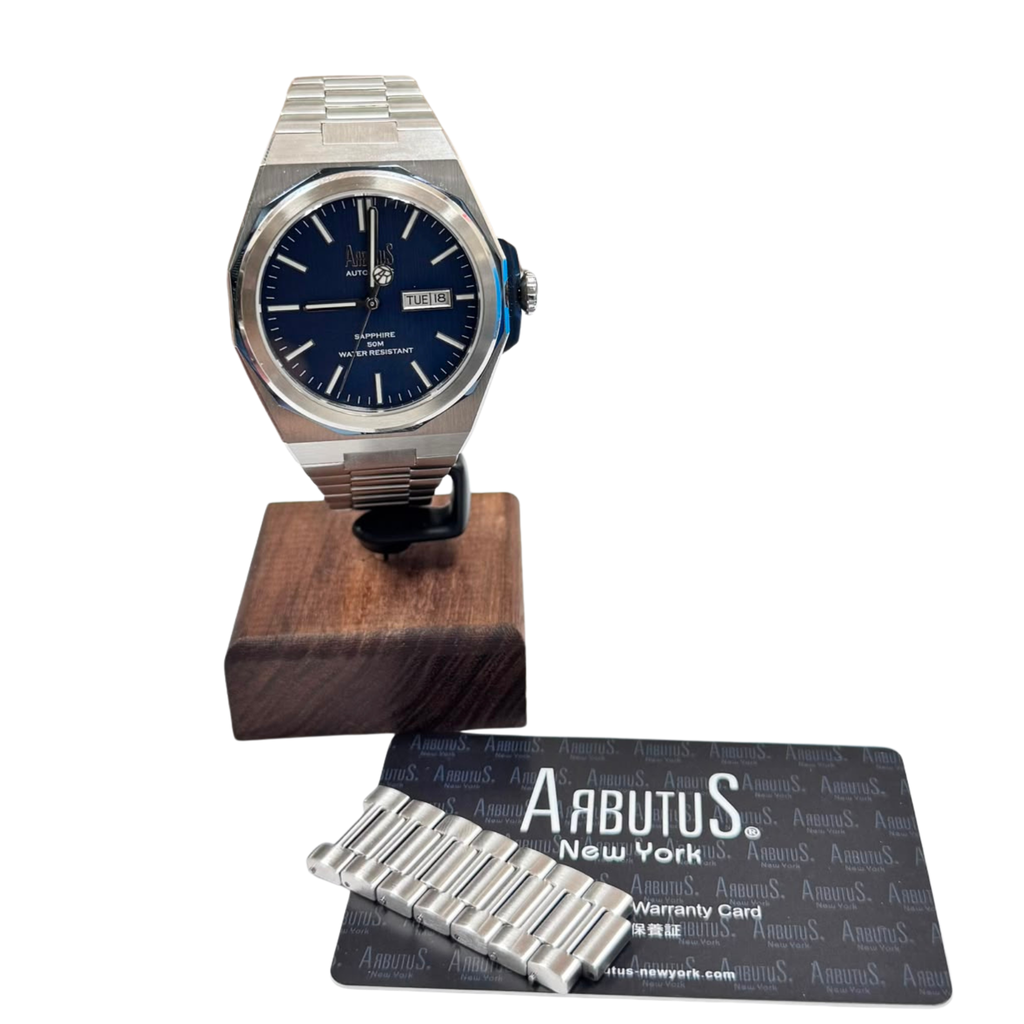 Arbutus Wall Street Icon AR2204 Silver Automatic Watch, 41mm