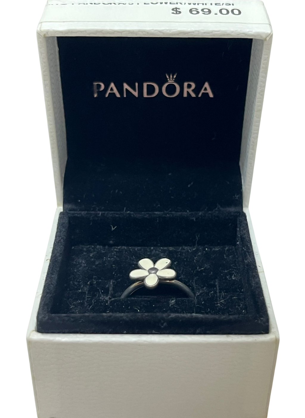 Pandora Darling Daisy White Enamel Flower Ring