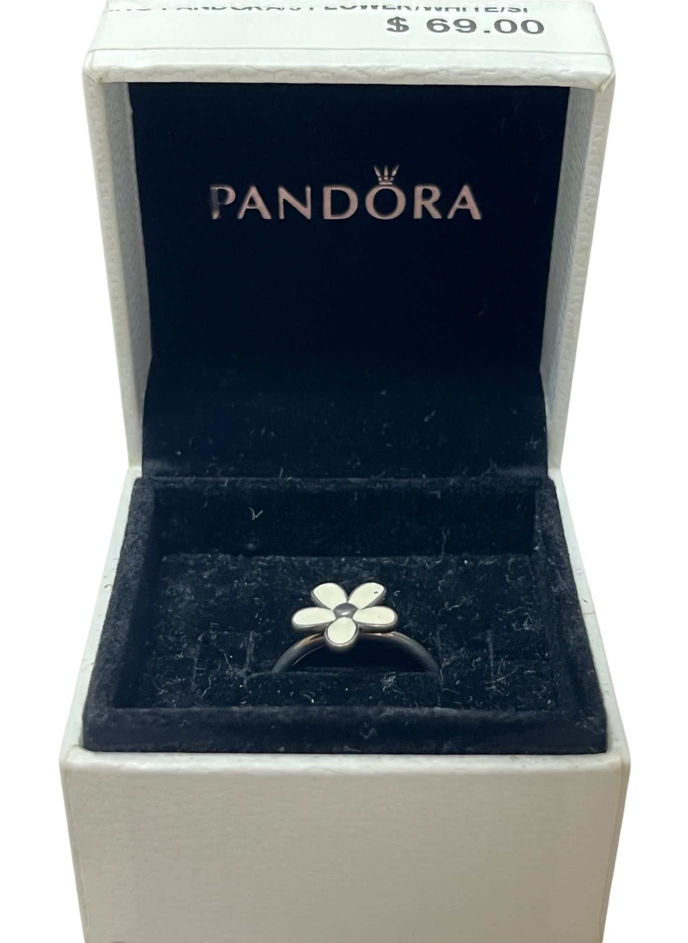 Pandora Darling Daisy White Enamel Flower Ring