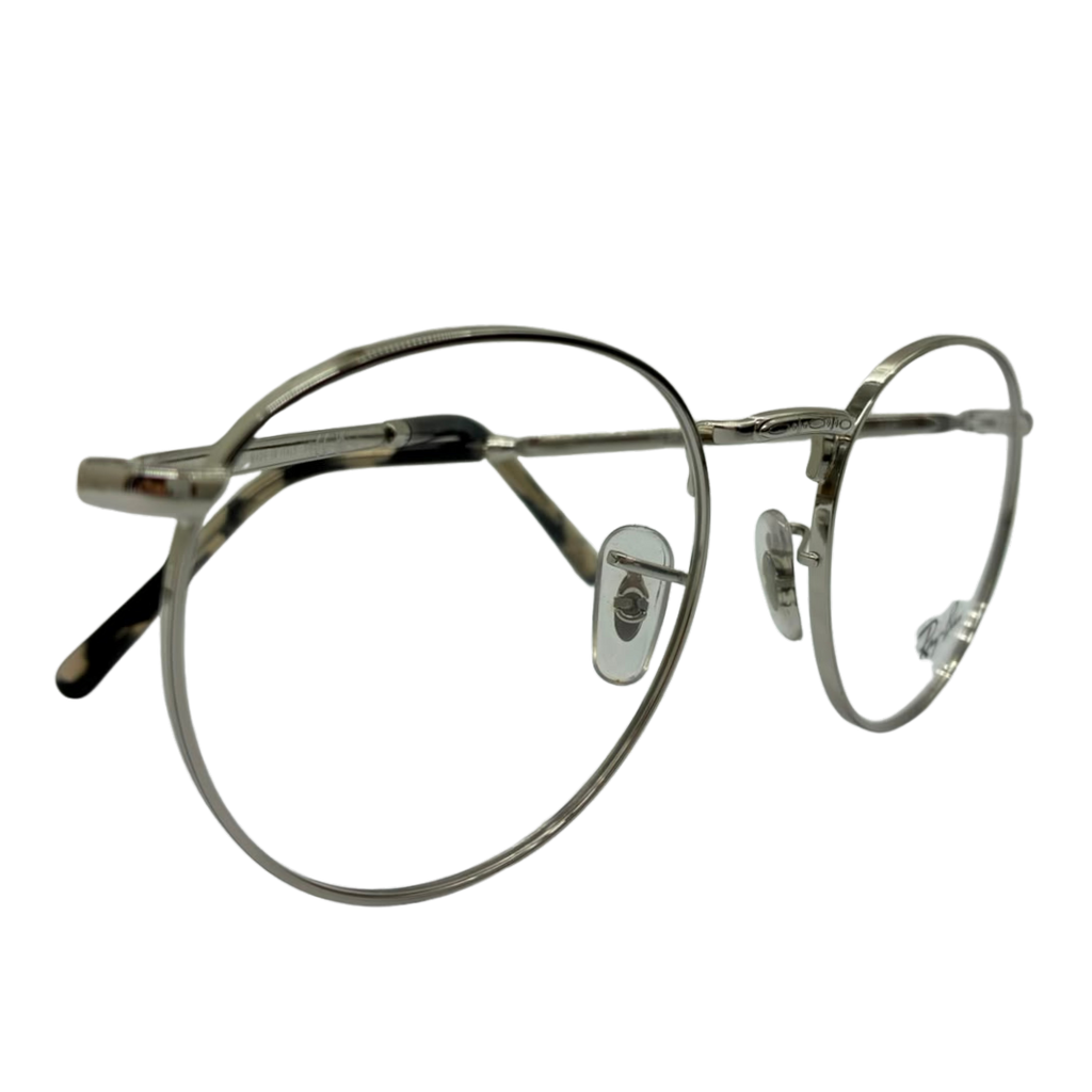 RayBan RB3637V New Round Optics Eyeglasses Silver Metal