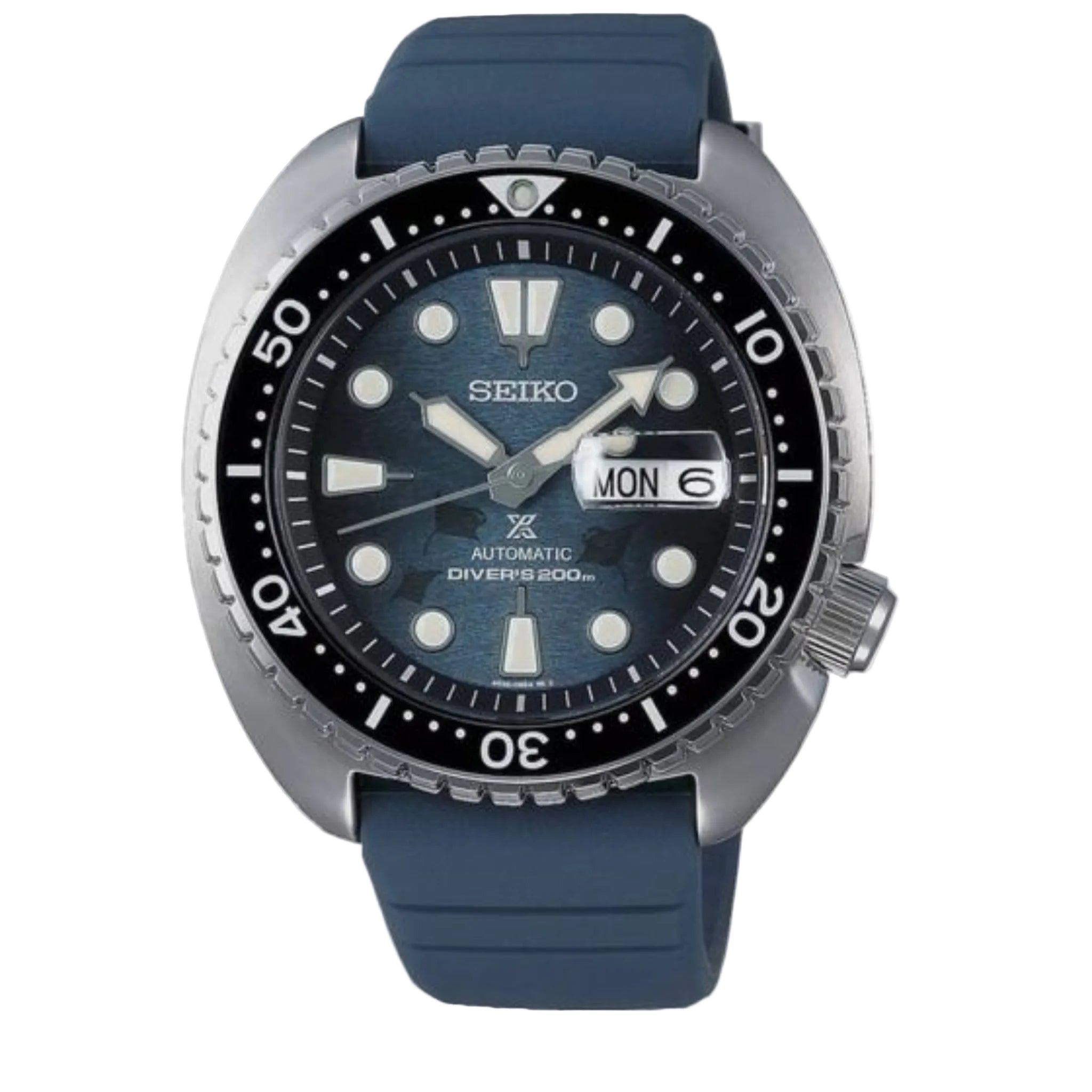 Seiko SRPF77K1 Prospex Save The Ocean King Turtle Blue Rubber Watch