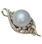 750YG South Sea Pearl And Diamond Pendant 7.5GM