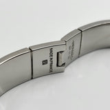 Hermès Charniere White Enamel Silver Bangle