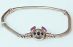 Sterling Silver Pandora  Disney Stitch Snake Chain Bracelet